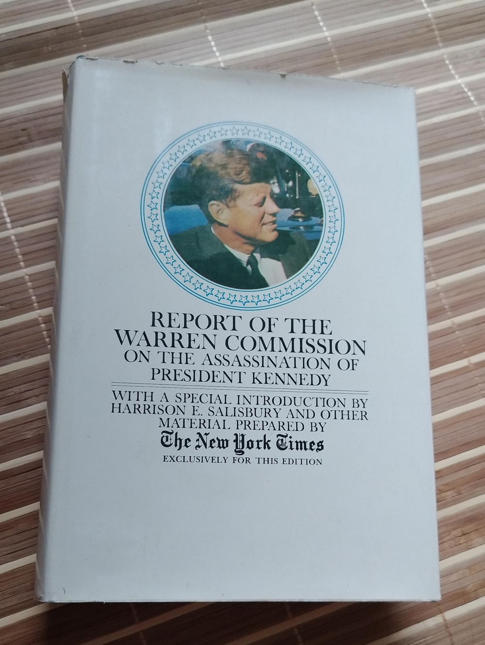 Report of the Warren Commission Hardcover Book - White Dust Jacket